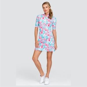 TAIL NWT Zaya UPF 50+ Flamboyance Printed Half Sleeve Tennis Golf Dress Size S
